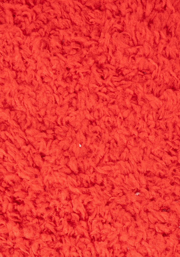 Second angle of Red Fluffy Socks