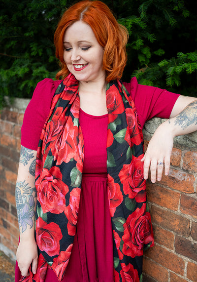 Red Rose Scarf