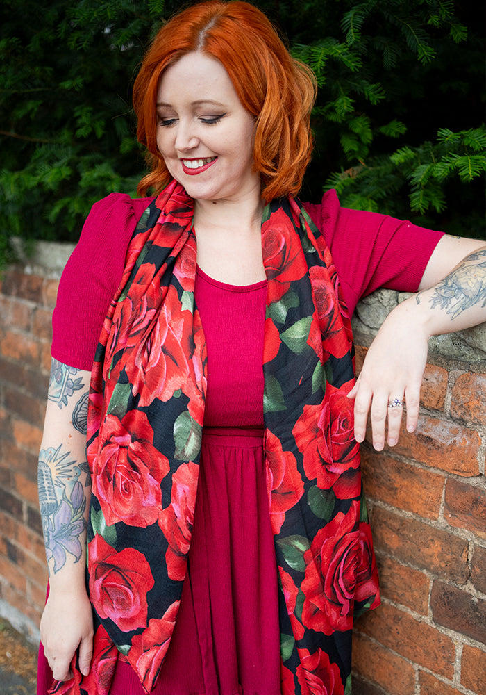 Red Rose Scarf