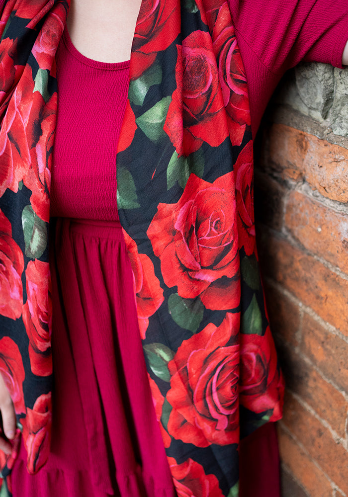 Red Rose Scarf