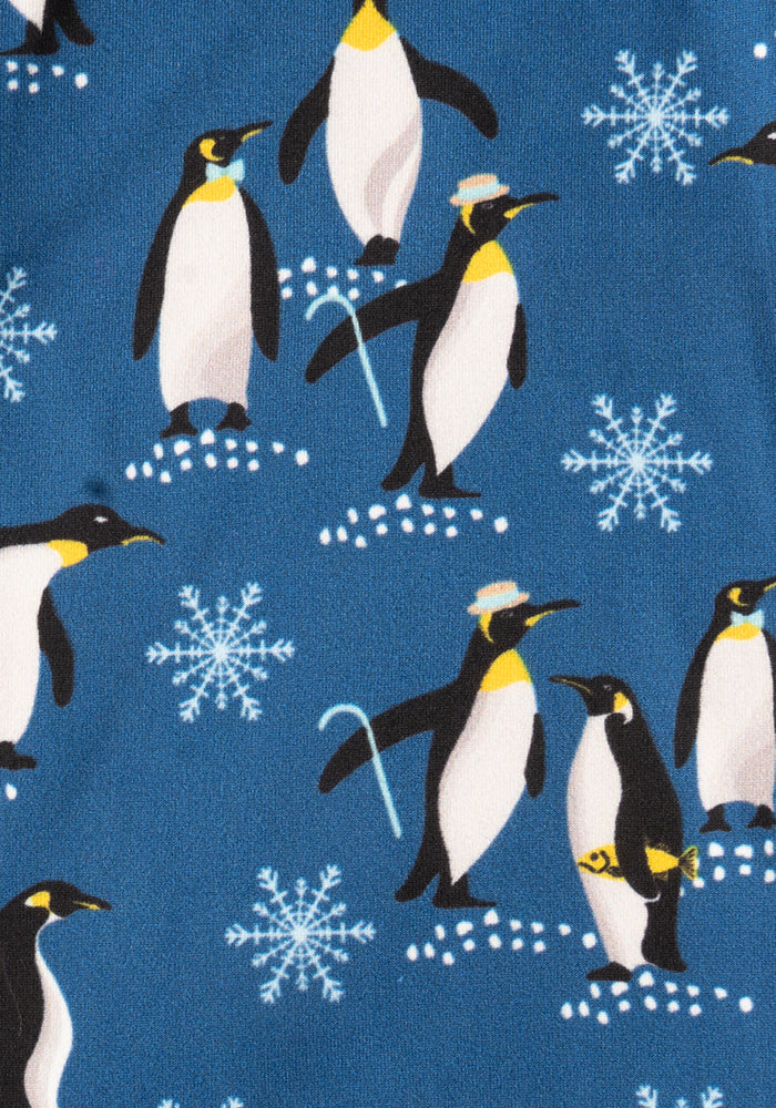 Rene Penguin & Snowflakes Print Popsy Leggings