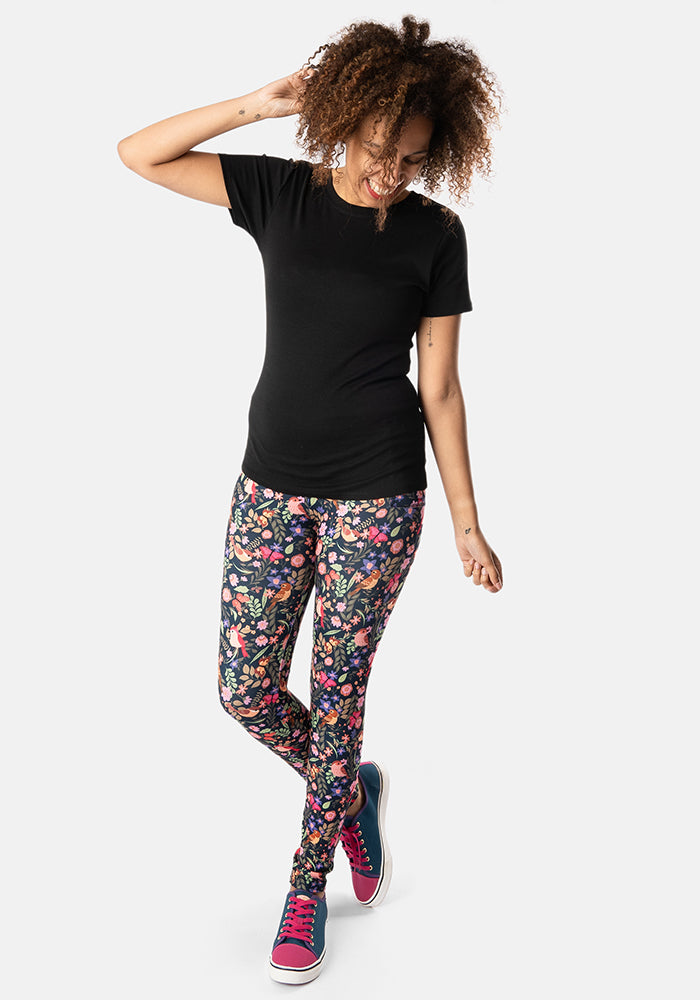 Rene Bird Print Popsy Leggings