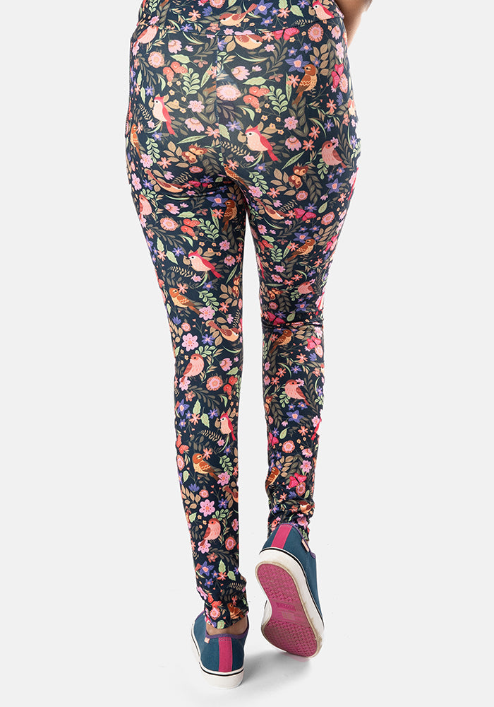 Rene Bird Print Popsy Leggings