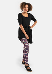 Rene Purple Book Print Popsy Leggings