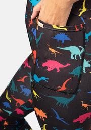 Rene Bright Dinosaur Print Popsy Leggings
