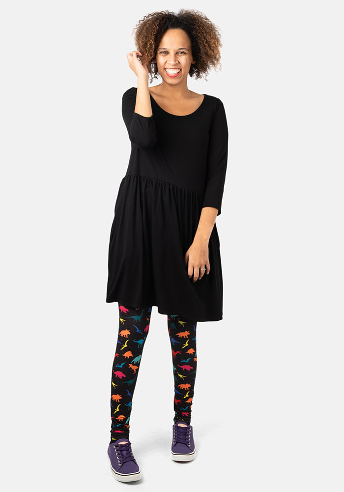 Fifth angle of Rene Bright Dinosaur Print Popsy Leggings