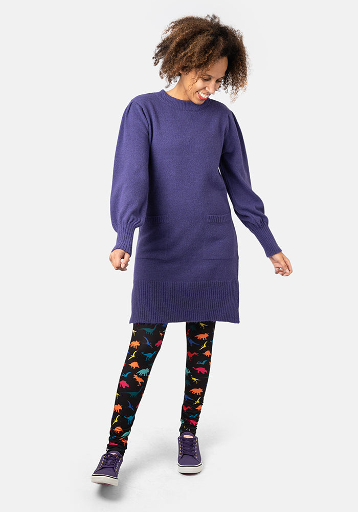 Fourth angle of Rene Bright Dinosaur Print Popsy Leggings