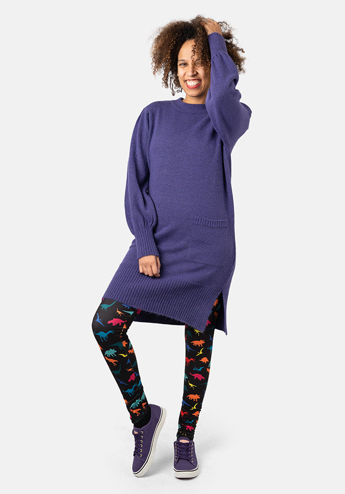 Sixth angle of Rene Bright Dinosaur Print Popsy Leggings