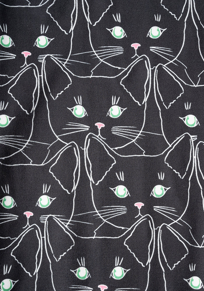 Second angle of Rene Cat Face Print Popsy Leggings