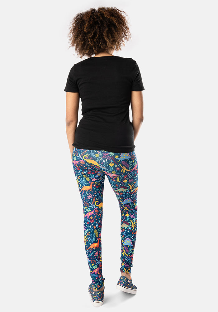 Ninth angle of Rene Dinosaur Print Popsy Leggings