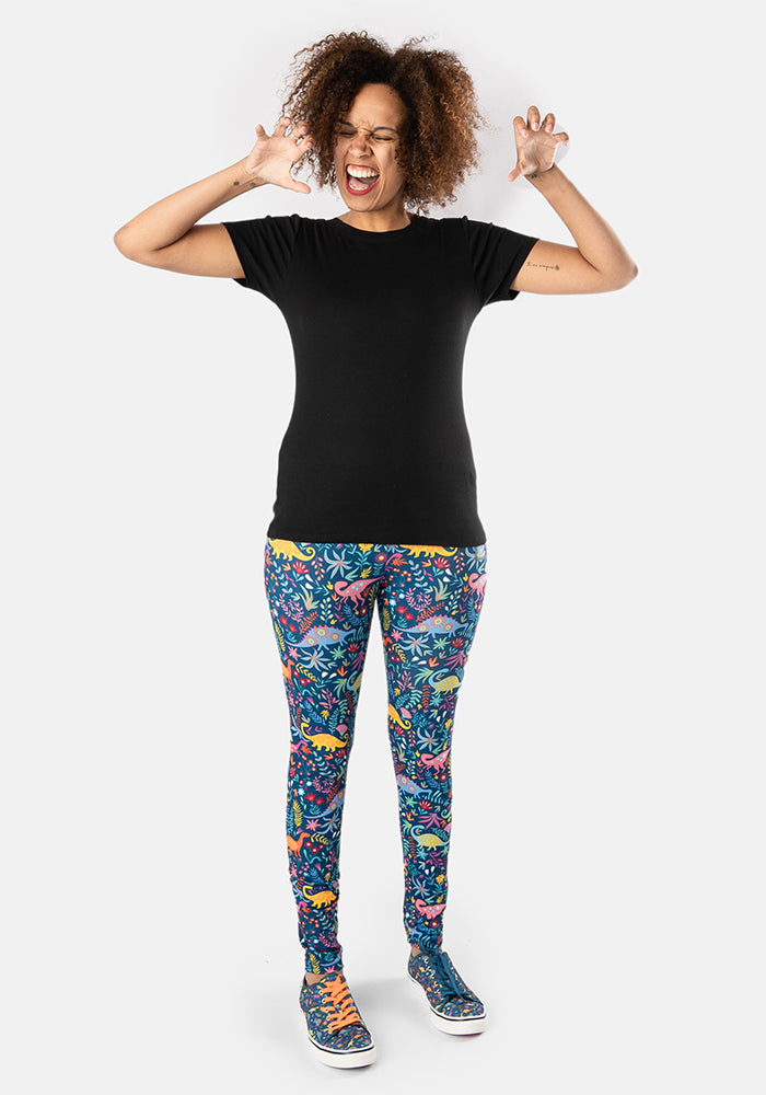 Fifth angle of Rene Dinosaur Print Popsy Leggings