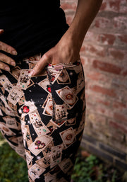 Rene Falling Tarot Cards Print Popsy Leggings