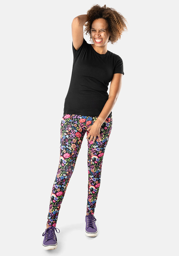 Rene Garden Rainbow Print Popsy Leggings