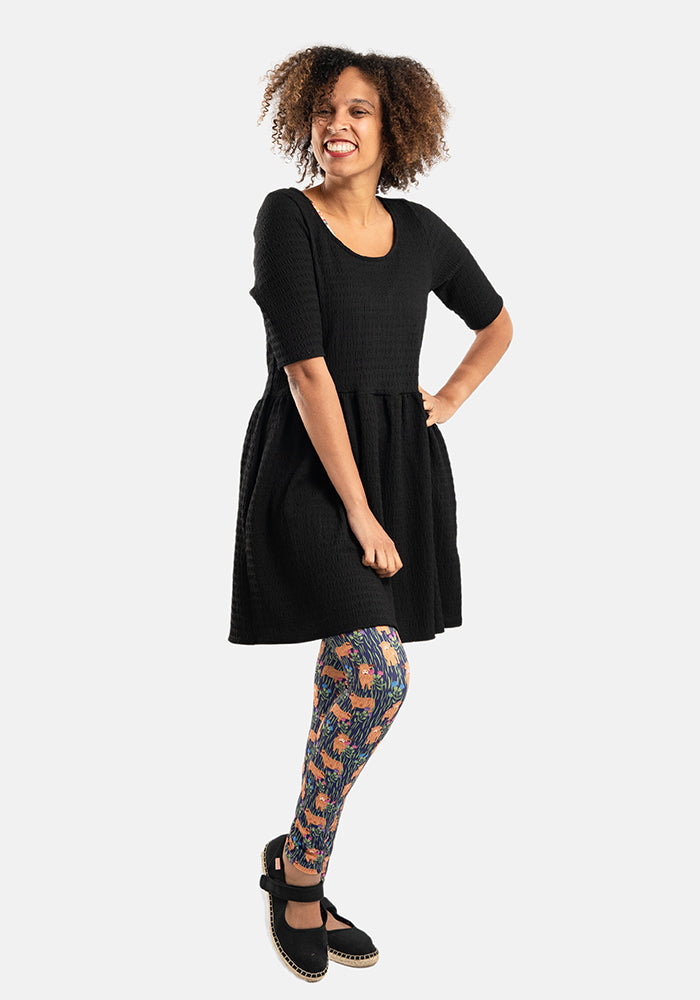 Fourth angle of Rene Highland Cow Print Popsy Leggings