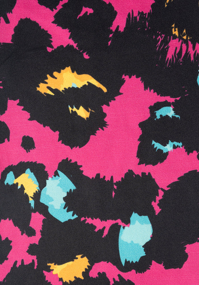 Lewis Pink Animal Print Popsy Capri Leggings
