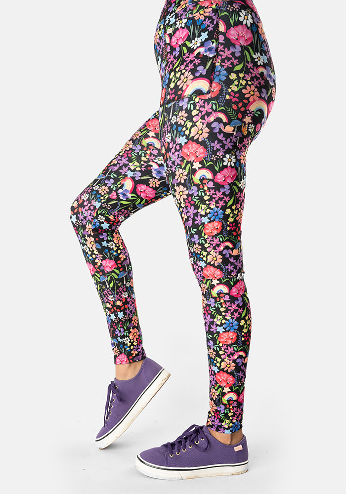 Rene Garden Rainbow Print Popsy Leggings