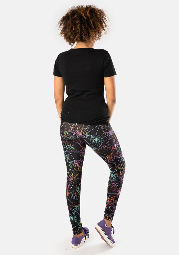 Rene Rainbow Webs Print Popsy Leggings