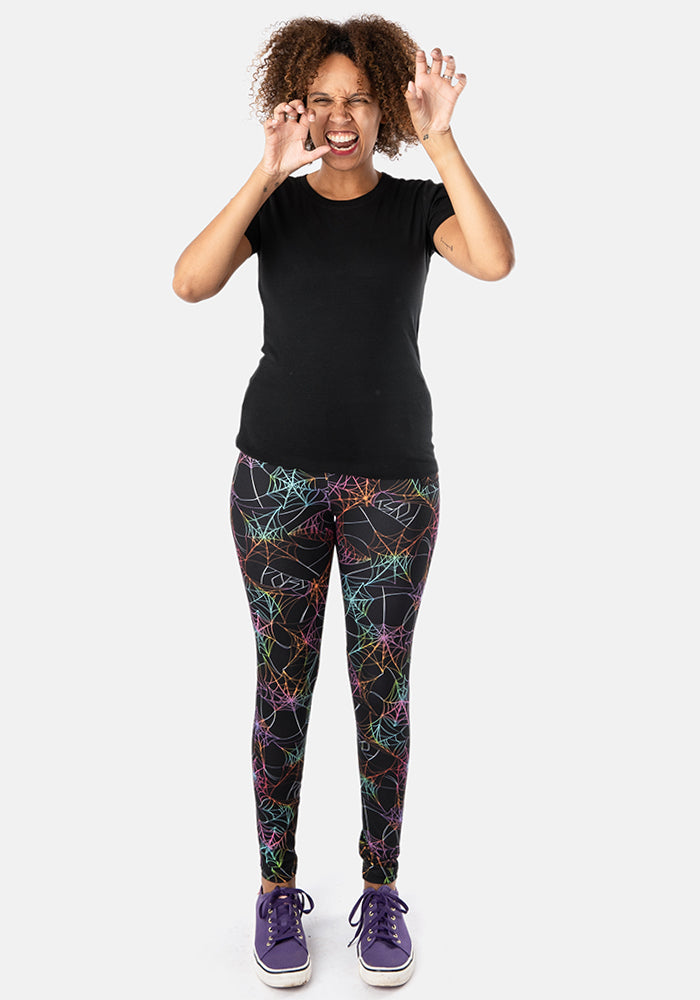Rene Rainbow Webs Print Popsy Leggings