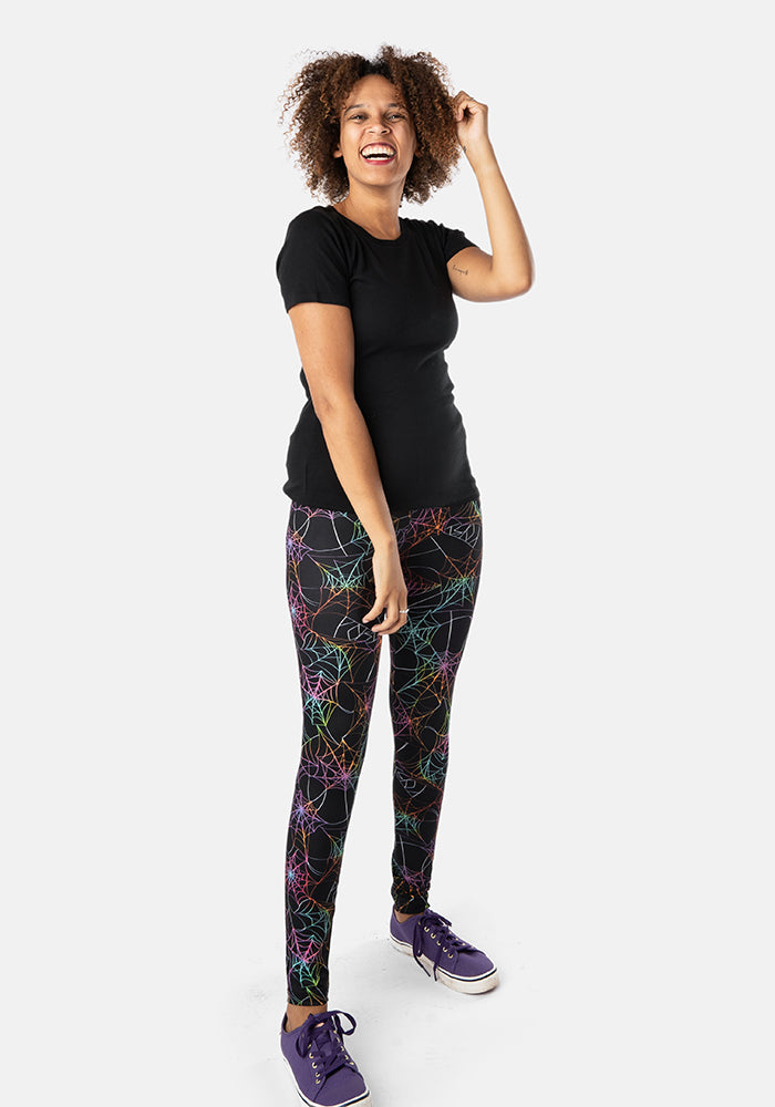 Rene Rainbow Webs Print Popsy Leggings