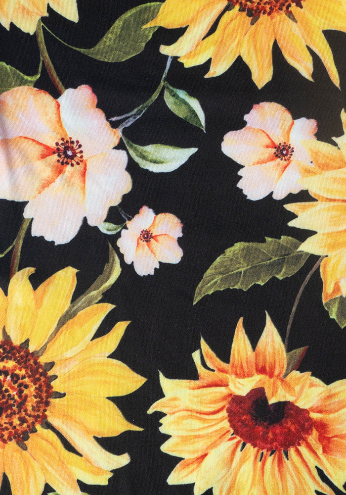 Second angle of Rene Sunflower Print Popsy Leggings