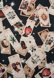 Rene Falling Tarot Cards Print Popsy Leggings