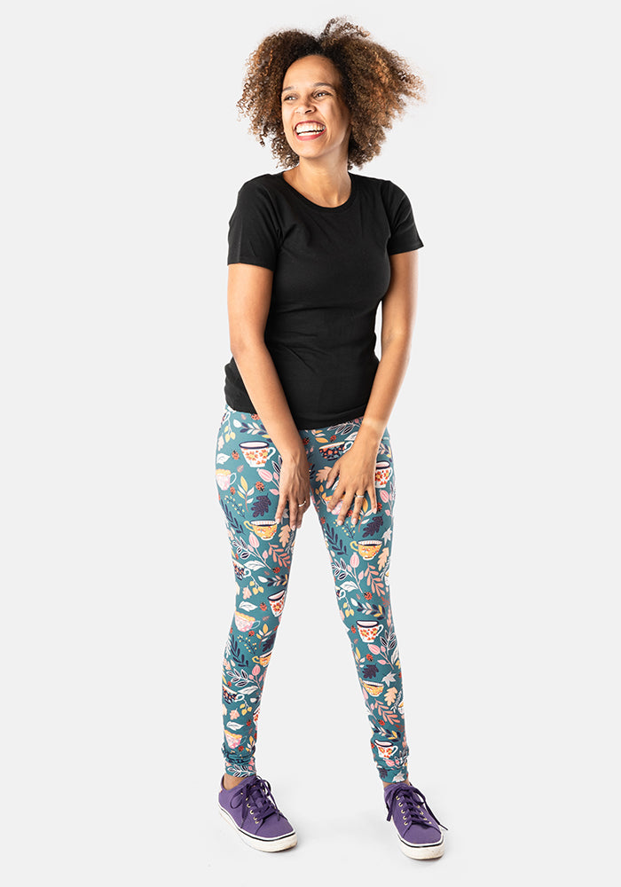 Rene Teacups Print Popsy Leggings