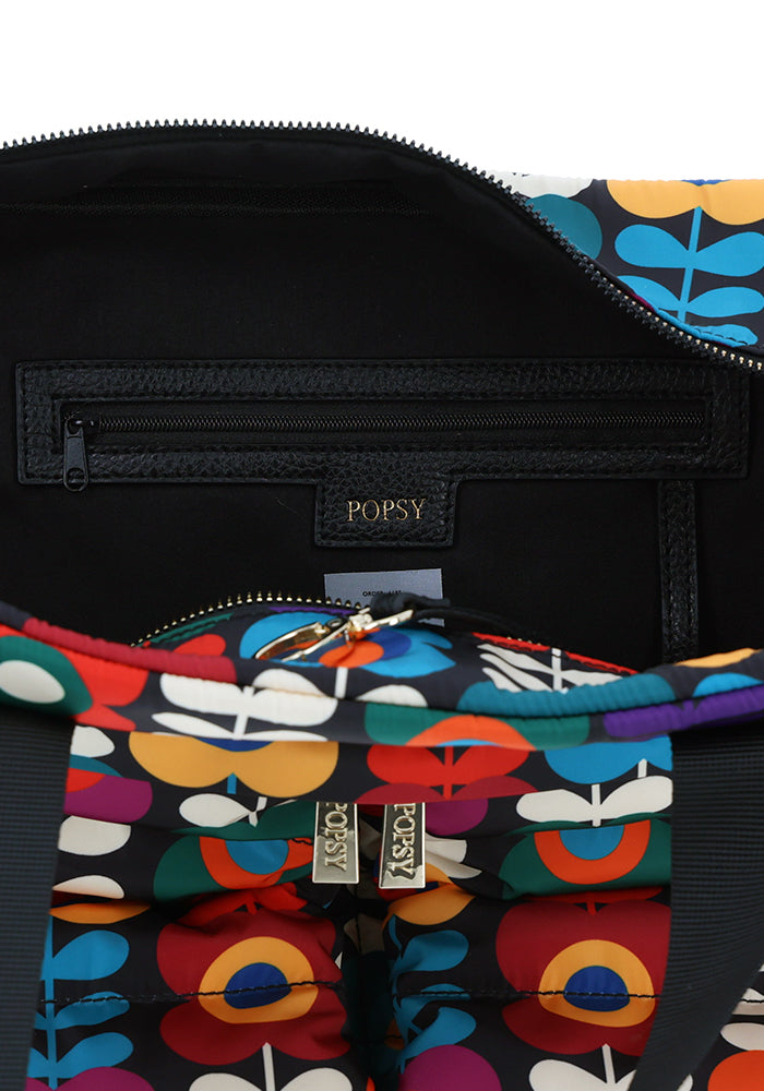 Retro Flower Print Holdall