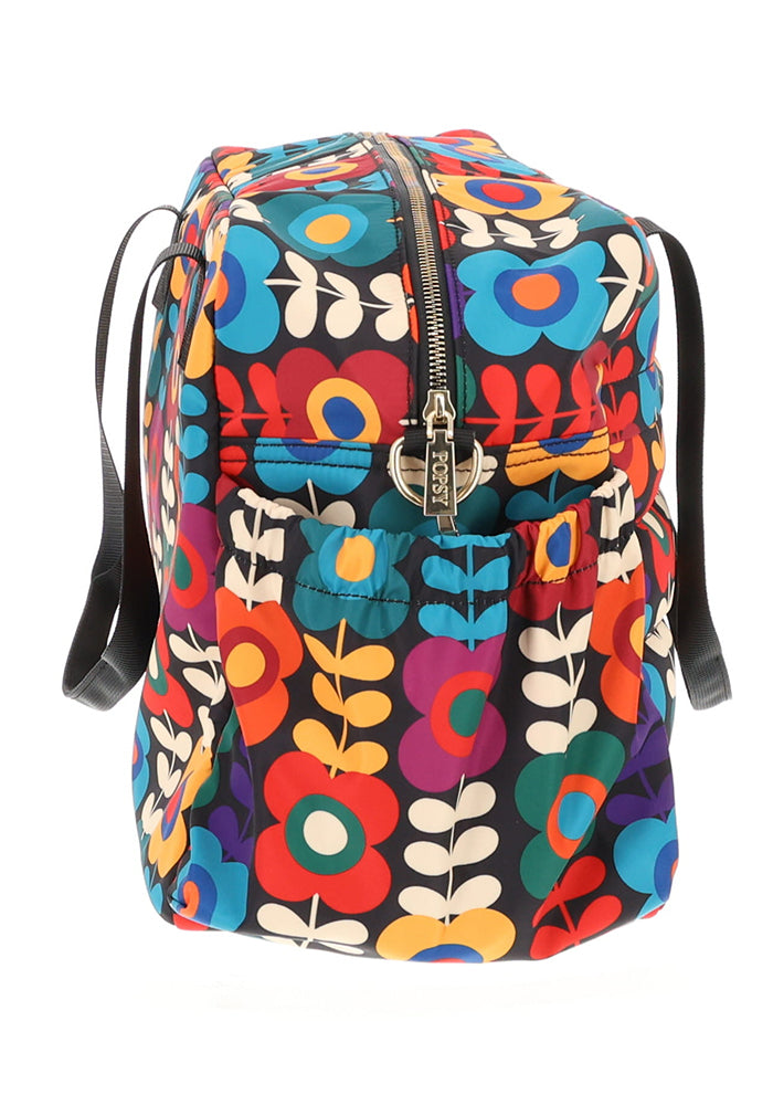 Retro Flower Print Holdall