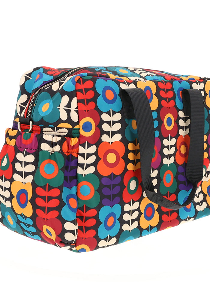 Retro Flower Print Holdall