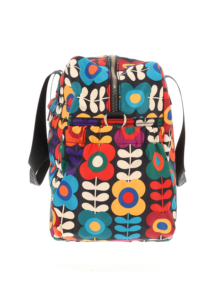 Retro Flower Print Holdall