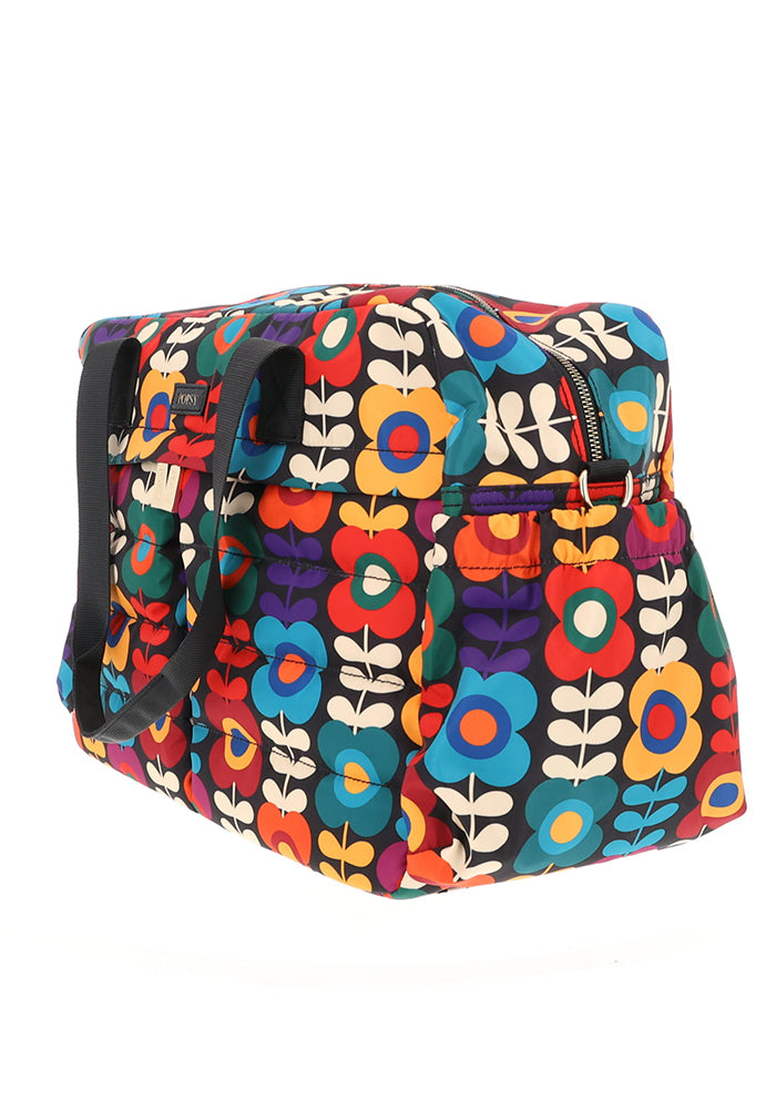 Retro Flower Print Holdall