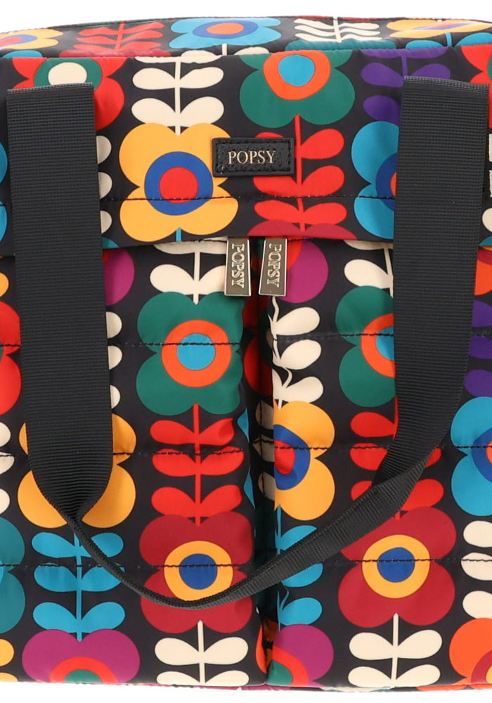 Retro Flower Print Holdall
