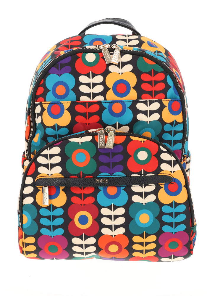 Retro Flower Print Rucksack