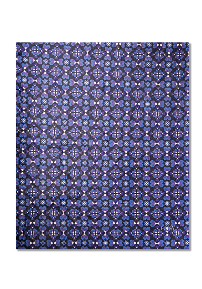 Third angle of Retro Painted Hearts Print Pop-under Plush Blanket