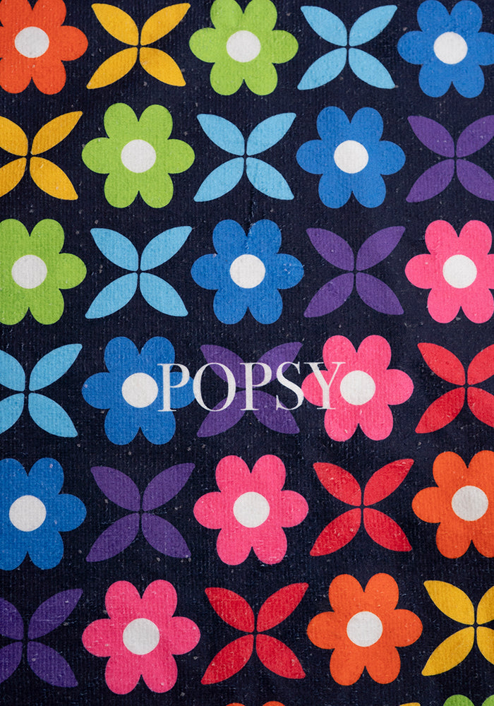 Second angle of Retro Rainbow Print Large Towel