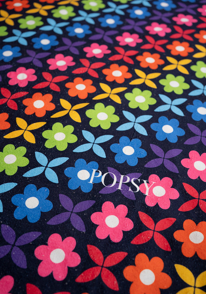 Fifth angle of Retro Rainbow Print Large Towel