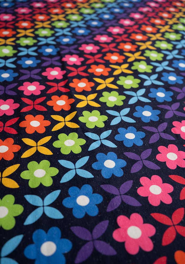 Fourth angle of Retro Rainbow Print Large Towel