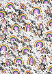 Revel Summer Rainbow Print Cotton Midi Dress
