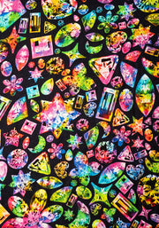 Reya Rainbow Jewels Print Viscose Midi Dress