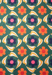 Rhett Retro Bird Print Midi Dress