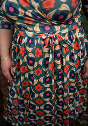 Rhett Retro Bird Print Midi Dress