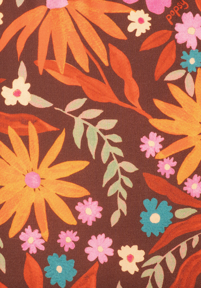 Ridgely Modern Floral Print Midaxi Dress