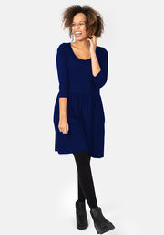 Riya Navy Gathered Waist Tunic