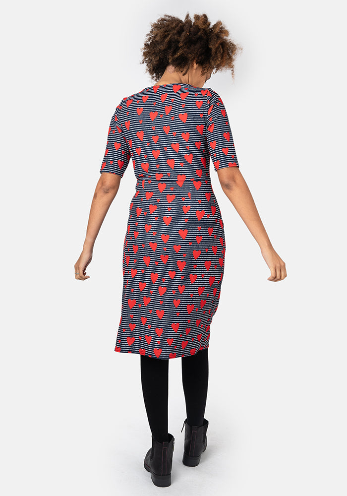 Romila Linear Heart Print Dress