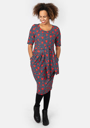 Romila Linear Heart Print Dress