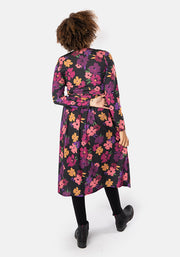 Romilly Autumn Floral Print Midi Dress