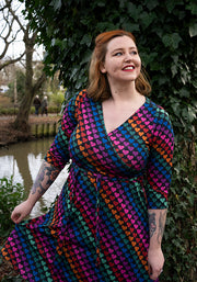 Romina Heart Conversational Print Dress