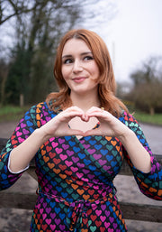 Romina Heart Conversational Print Dress