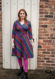 Romina Heart Conversational Print Dress