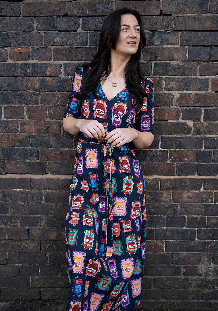 Tenth angle of Rosalinda Jams &amp; Preserves Print Cotton Midaxi Dress
